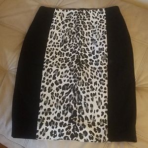 white and black skirt